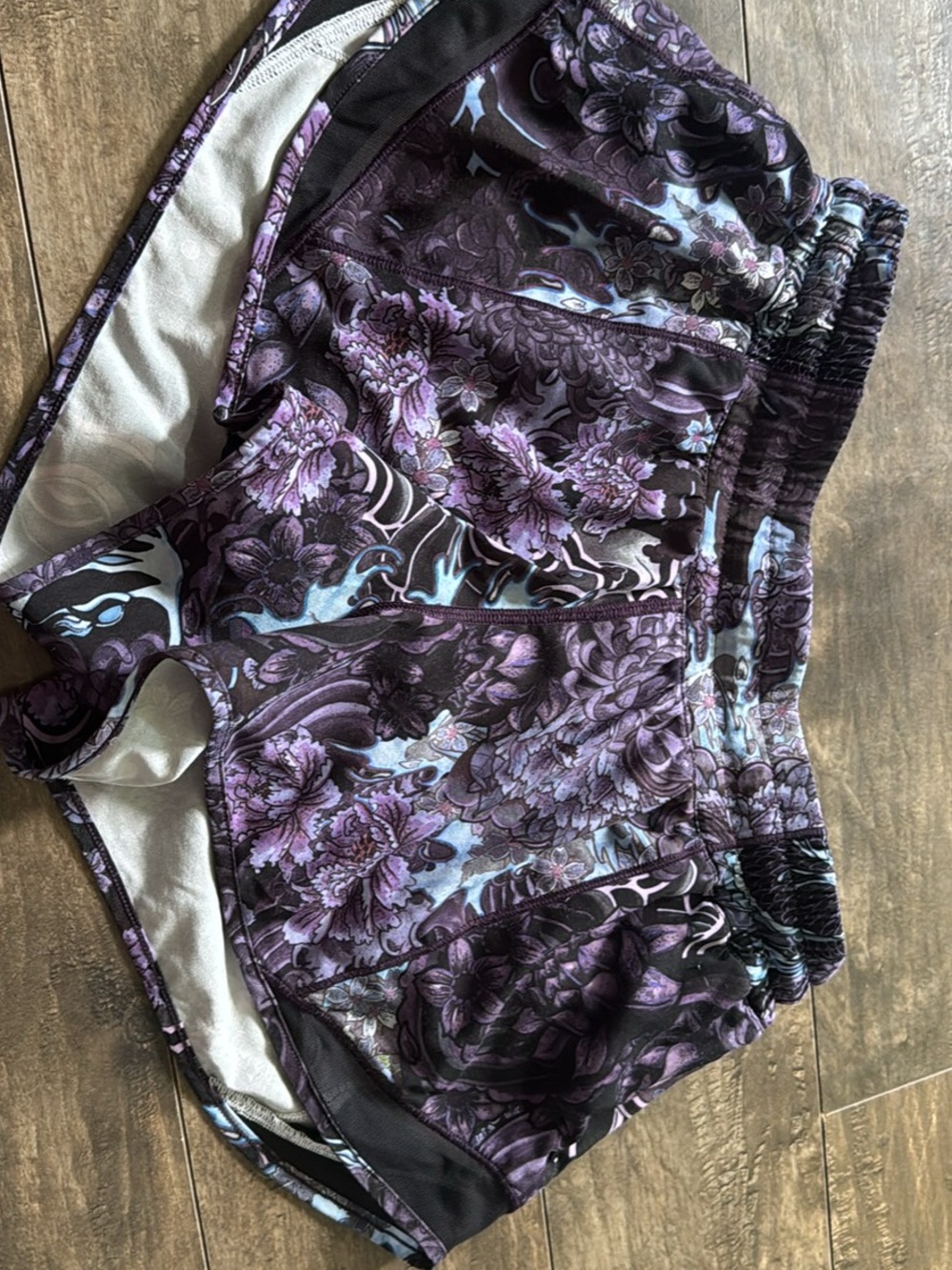 Lululemon Purple Floral Athletic Shorts